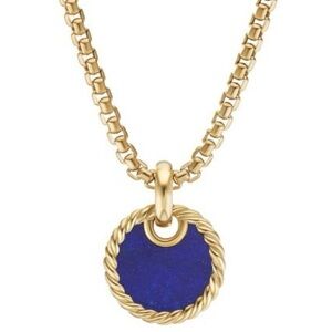 David Yurman Yellow Gold And lapis Pendant  (only)